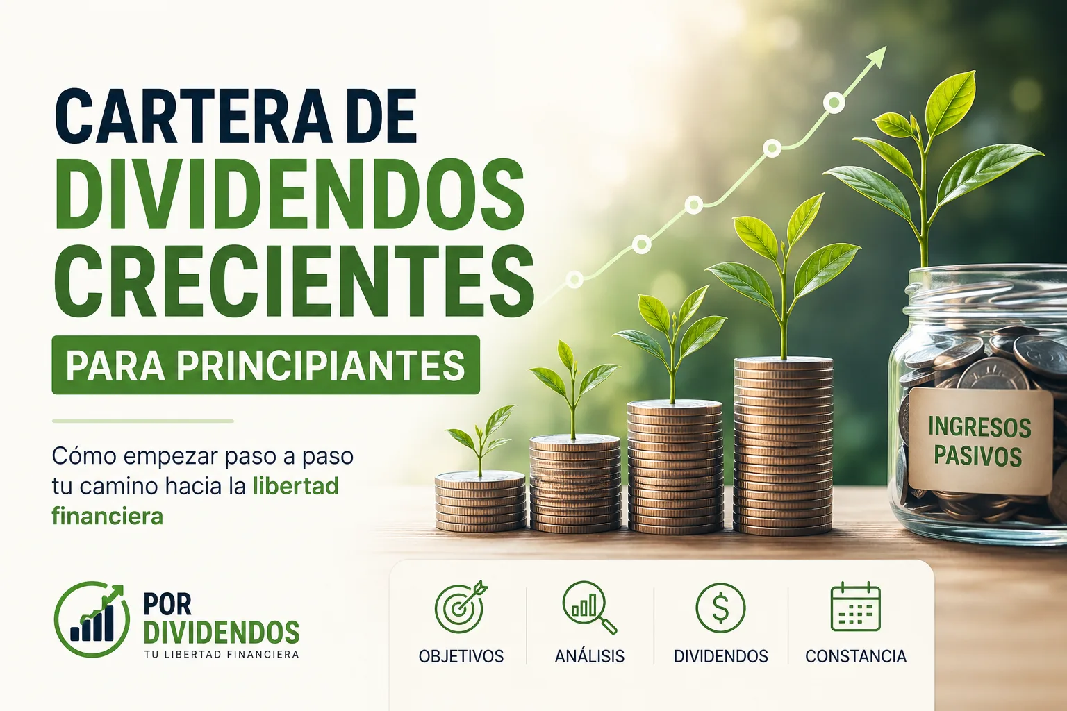 Cartera de dividendos crecientes para principiantes: guía completa 2026