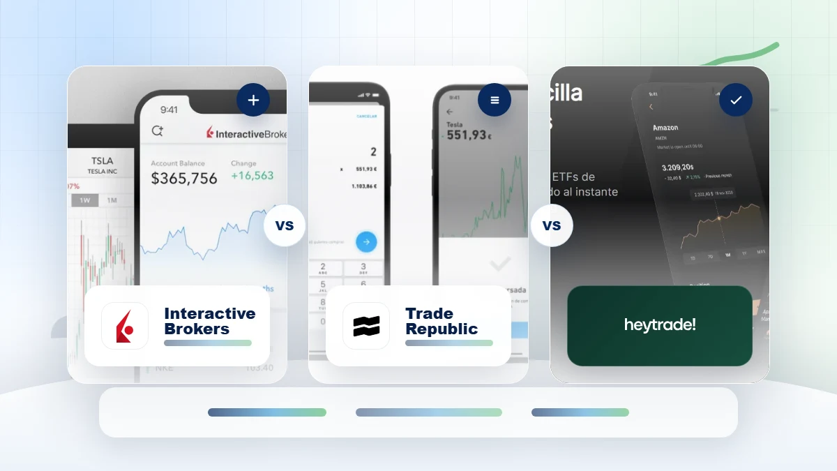 Interactive Brokers vs Trade Republic vs HeyTrade: comparativa 2026